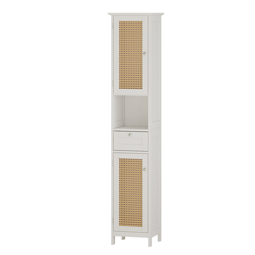 Vicco Armadio per il bagno Bianco 32 x 170 cm con 2 ante e cassetto