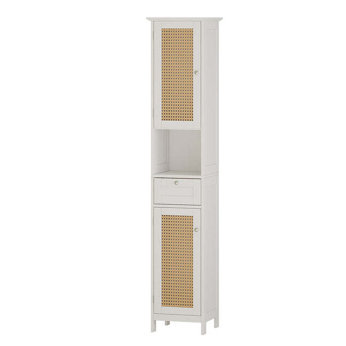 Vicco Armadio per il bagno Bianco 32 x 170 cm con 2 ante e cassetto