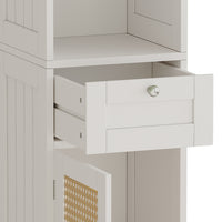 Vicco Armadio per il bagno Bianco 32 x 170 cm con 2 ante e cassetto