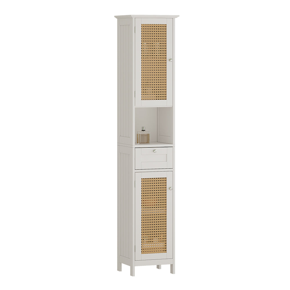 Vicco Armadio per il bagno Bianco 32 x 170 cm con 2 ante e cassetto