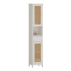 Vicco Armadio per il bagno Bianco 32 x 170 cm con 2 ante e cassetto
