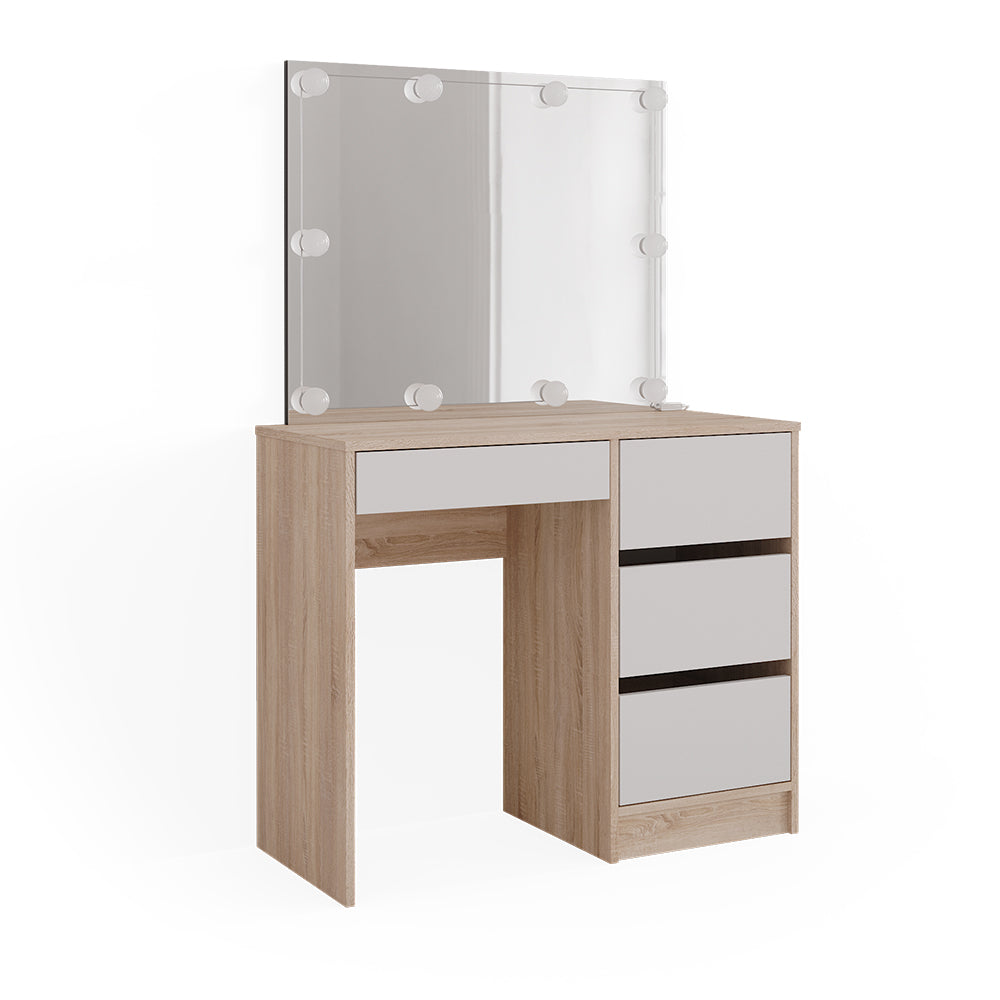 Vicco Tavolo da toeletta Sonoma 40 cm con illuminazione a LED