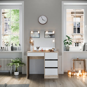 Vicco Tavolo da toeletta Sonoma 40 cm con illuminazione a LED