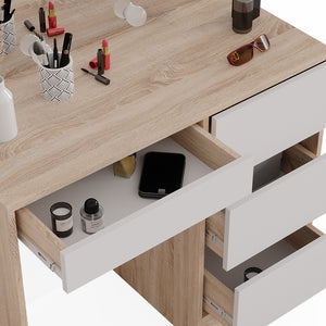 Vicco Tavolo da toeletta Sonoma 40 cm con illuminazione a LED