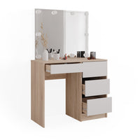 Vicco Tavolo da toeletta Sonoma 40 cm con illuminazione a LED