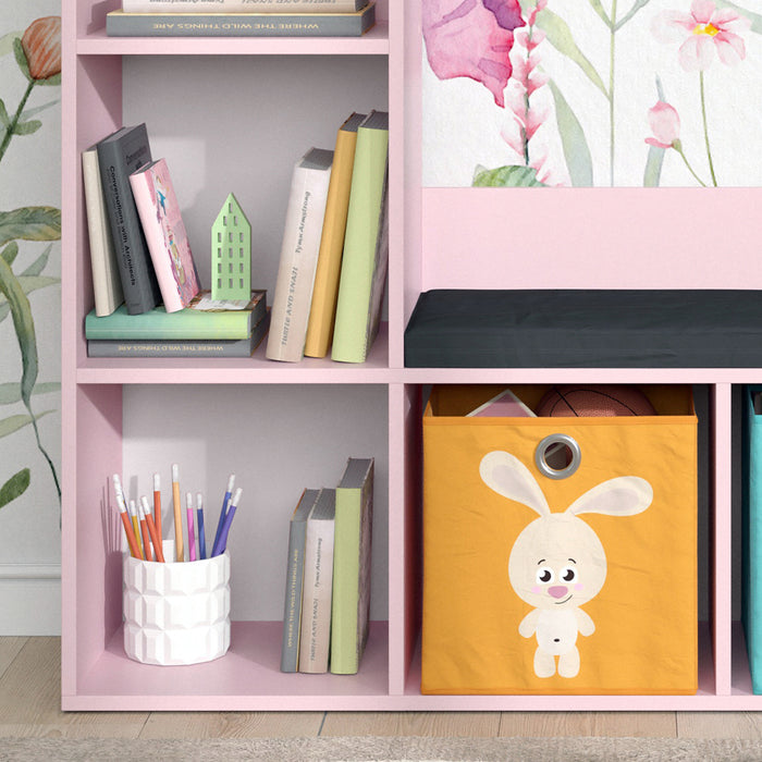 Vicco Libreria bambini rosa 107.2 x 88.6 cm con 2 scatole pieghevoli (colorate)