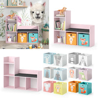 Vicco Libreria bambini rosa 107.2 x 88.6 cm con 2 scatole pieghevoli (colorate)