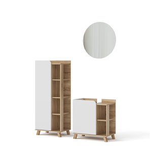 Vicco Set di mobili da bagno Sonoma/Bianco 3 parti