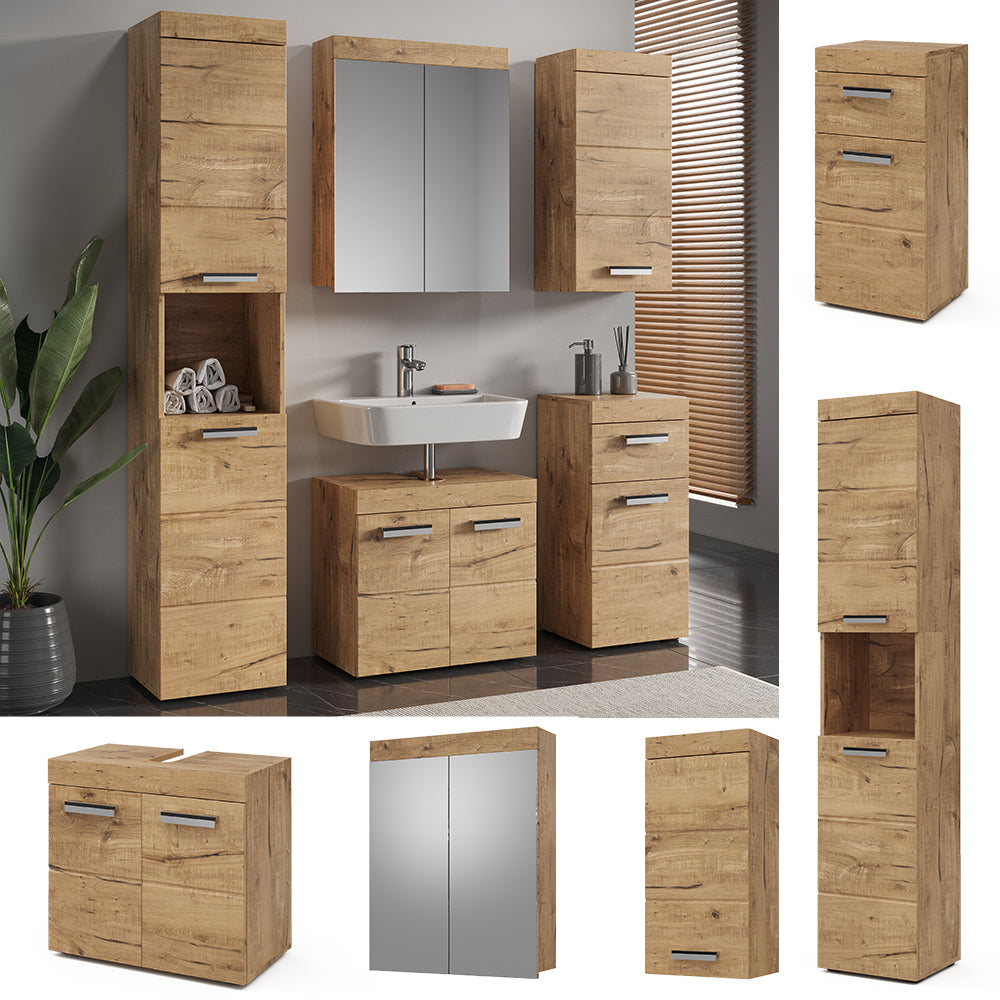 Vicco Set mobili bagno Quercia Wotan 5 parti