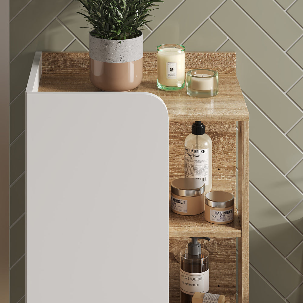 Vicco Set di mobili da bagno Sonoma/Bianco 3 parti