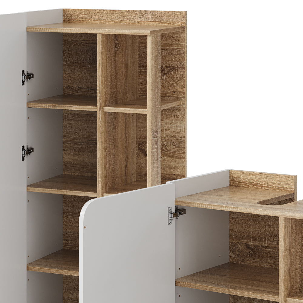 Vicco Set di mobili da bagno Sonoma/Bianco 3 parti