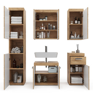 Vicco Set mobili bagno Quercia Wotan 5 parti