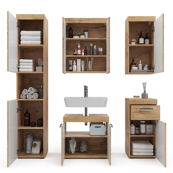 Vicco Set mobili bagno Quercia Wotan 5 parti