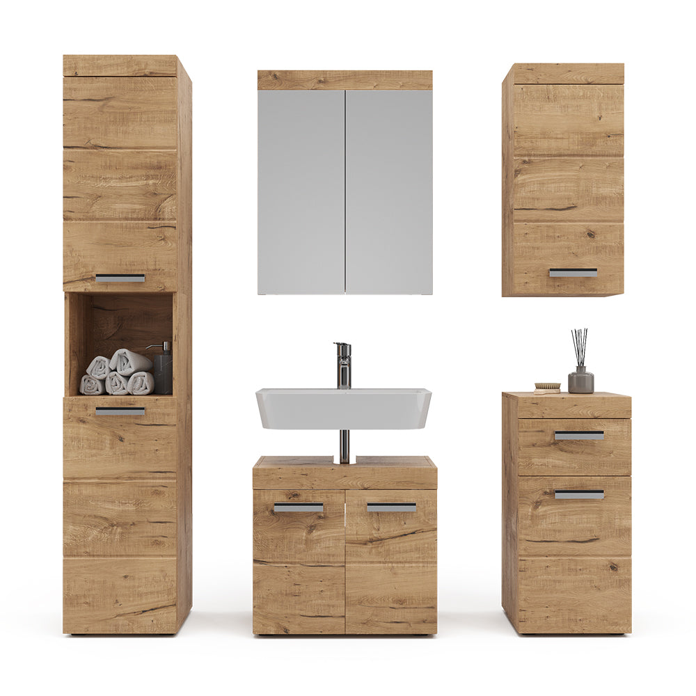 Vicco Set mobili bagno Quercia Wotan 5 parti