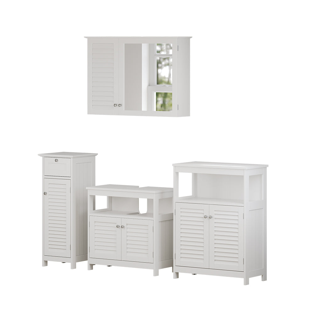 Vicco Set di mobili da bagno Bianco 4 pezzi, opzione 2