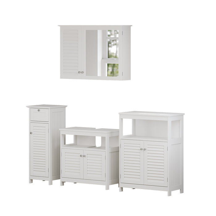 Vicco Set di mobili da bagno Bianco 4 pezzi, opzione 2