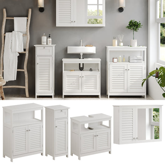 Vicco Set di mobili da bagno Bianco 4 pezzi, opzione 2