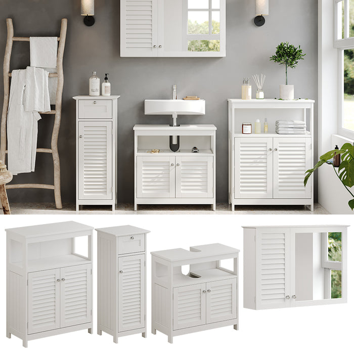 Vicco Set di mobili da bagno Bianco 4 pezzi, opzione 2