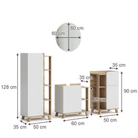 Vicco Set di mobili da bagno Sonoma/Bianco 4 parti