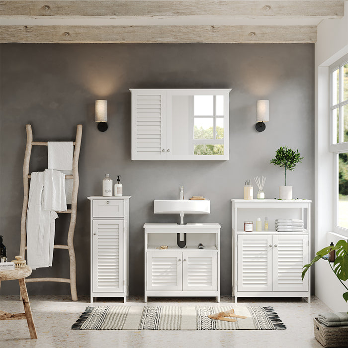 Vicco Set di mobili da bagno Bianco 4 pezzi, opzione 2