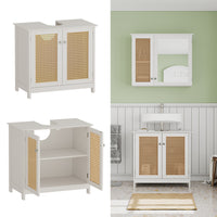 Vicco Mobile sottolavabo per bagno Bianco 60 x 58 cm con 2 porte