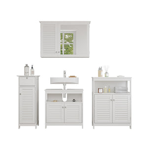 Vicco Set di mobili da bagno Bianco 4 pezzi, opzione 2