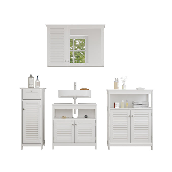 Vicco Set di mobili da bagno Bianco 4 pezzi, opzione 2