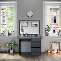 Vicco Tavolo da toeletta Antracite 40 cm con 4 cassetti