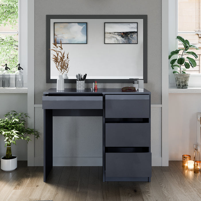 Vicco Tavolo da toeletta Antracite 40 cm con 4 cassetti