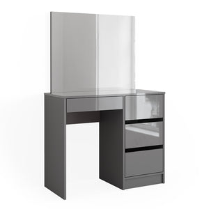 Vicco Tavolo da toeletta Grigio 40 cm con specchio