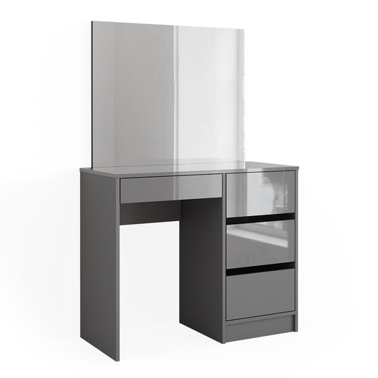 Vicco Tavolo da toeletta Grigio 40 cm con specchio