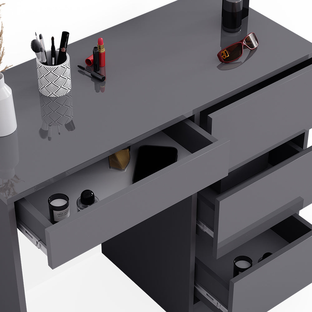 Vicco Tavolo da toeletta Antracite 40 cm con 4 cassetti