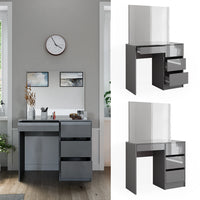 Vicco Tavolo da toeletta Grigio 40 cm con specchio