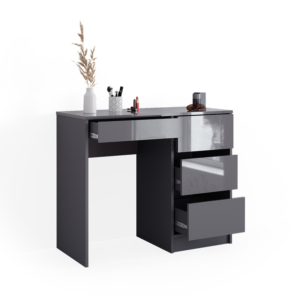 Vicco Tavolo da toeletta Antracite 40 cm con 4 cassetti