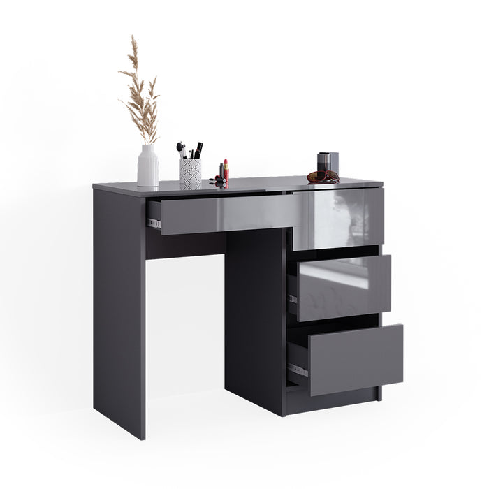 Vicco Tavolo da toeletta Antracite 40 cm con 4 cassetti