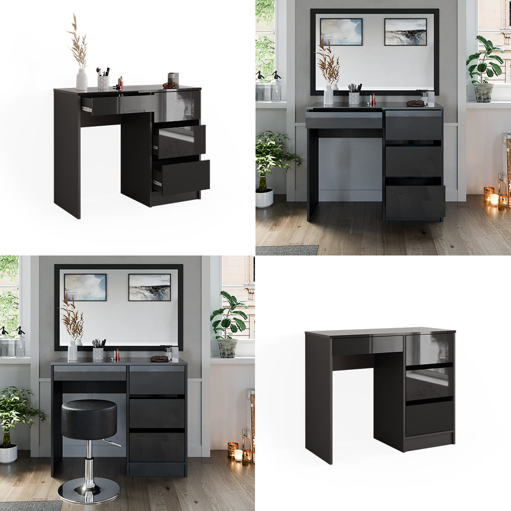 Vicco Tavolo da toeletta Antracite 40 cm con 4 cassetti