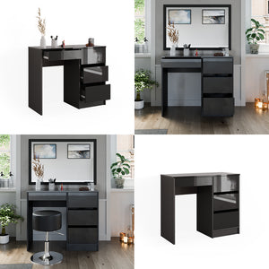 Vicco Tavolo da toeletta Antracite 40 cm con 4 cassetti