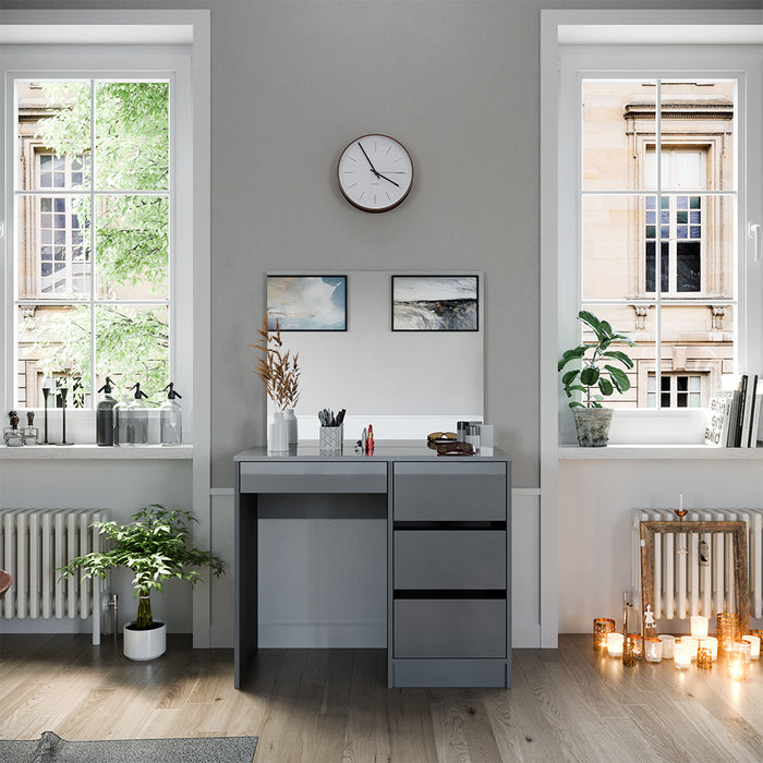 Vicco Tavolo da toeletta Grigio 40 cm con specchio