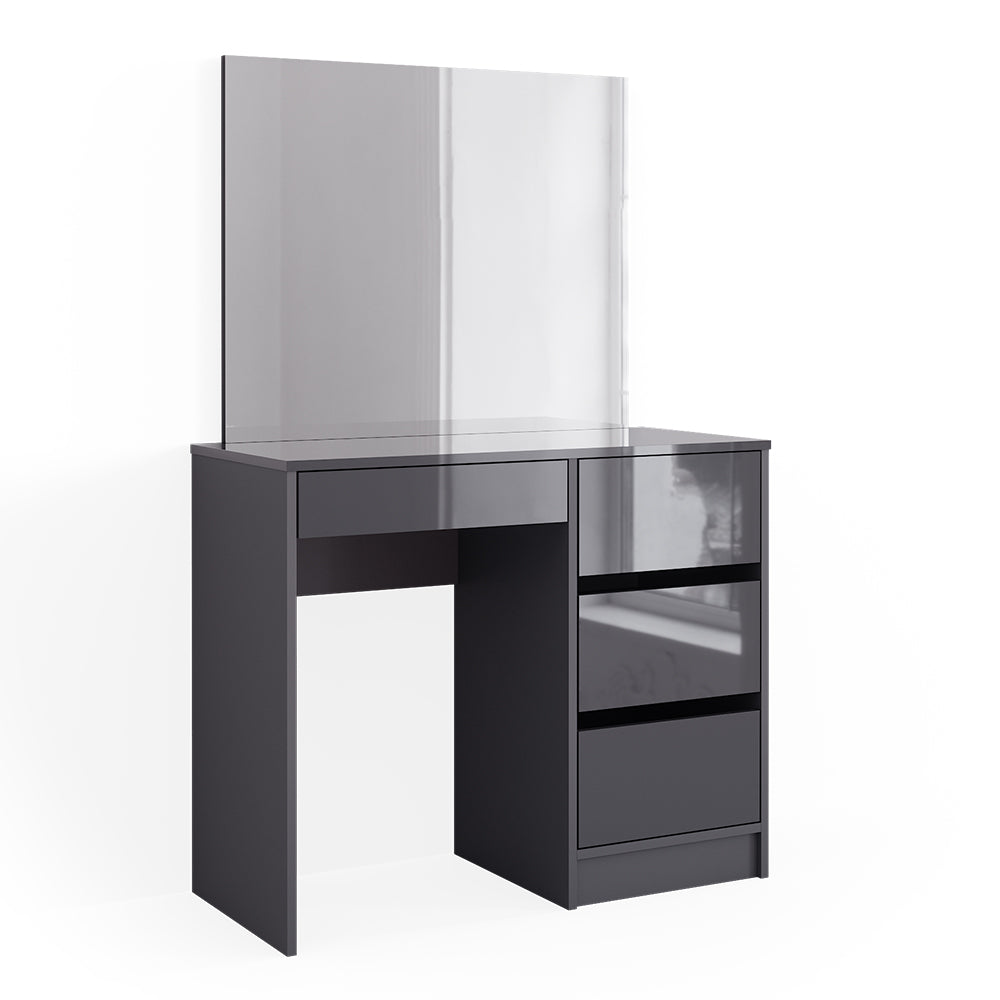 Vicco Tavolo da toeletta Antracite 40 cm con specchio