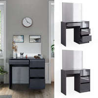 Vicco Tavolo da toeletta Antracite 40 cm con specchio