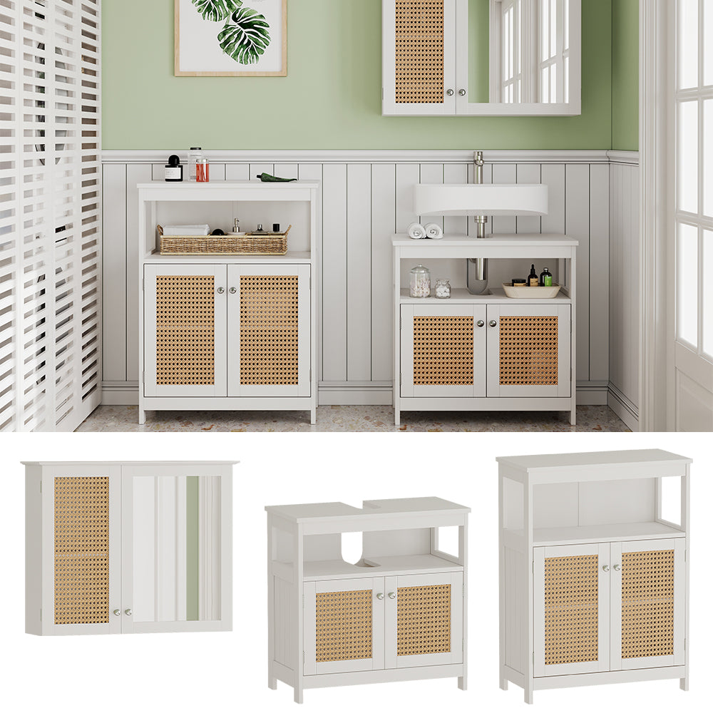 Vicco Set di mobili da bagno Bianco 3 parti