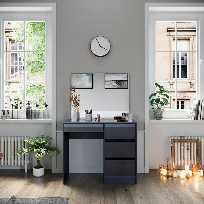 Vicco Tavolo da toeletta Antracite 40 cm con specchio