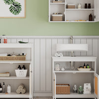 Vicco Set di mobili da bagno Bianco 3 parti