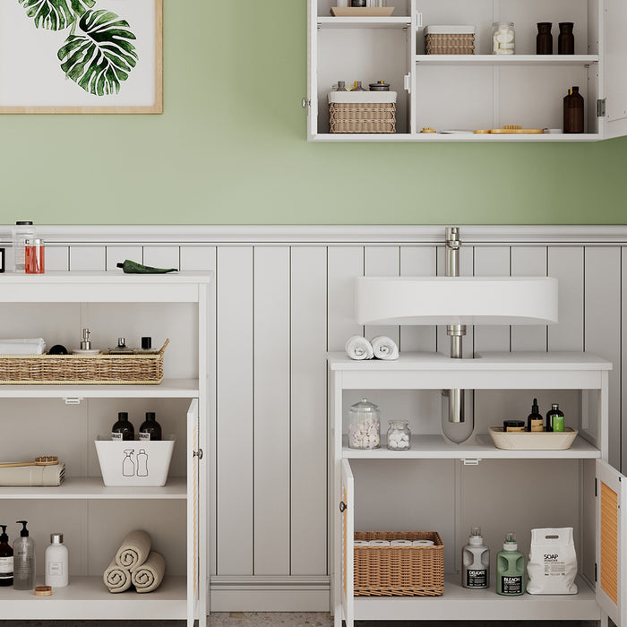 Vicco Set di mobili da bagno Bianco 3 parti