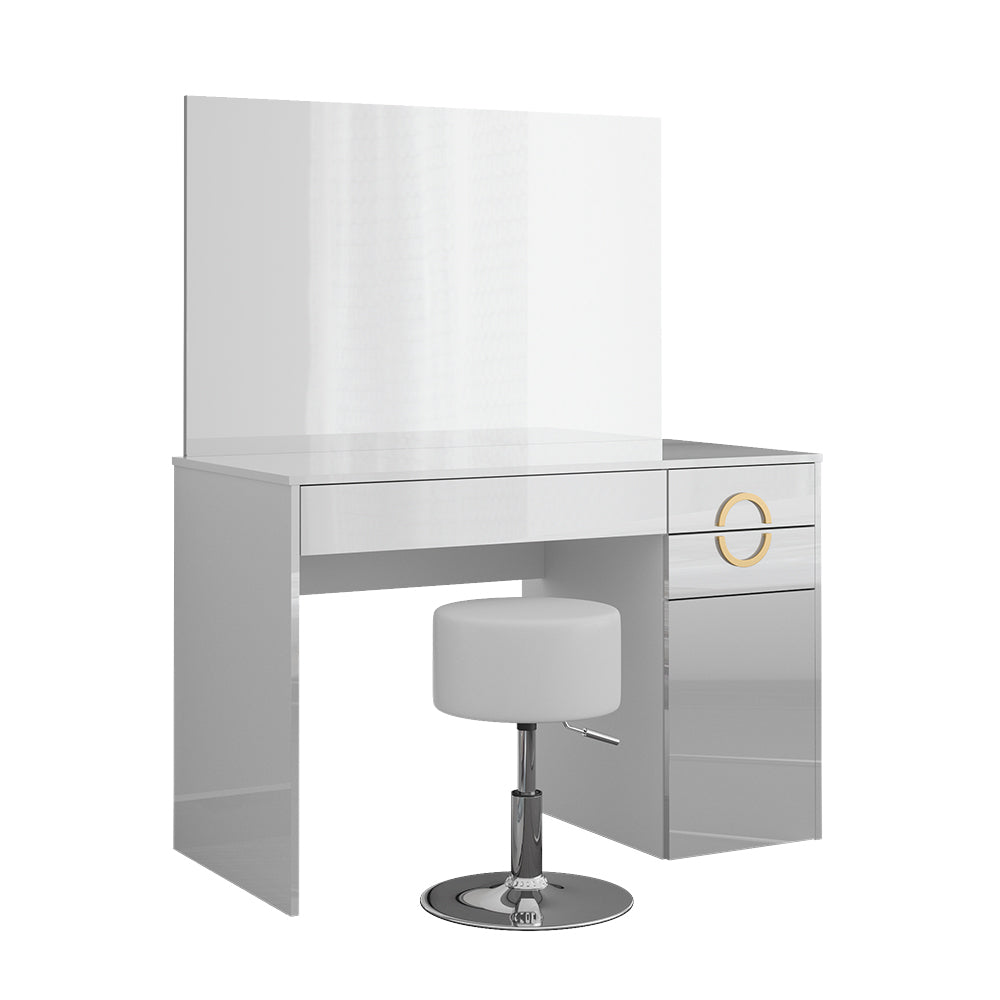 Vicco Tavolo da toeletta Bianco 115 cm con sgabello