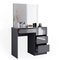 Vicco Tavolo da toeletta Antracite 40 cm con specchio
