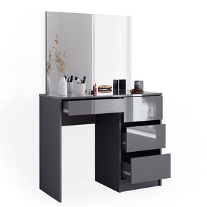 Vicco Tavolo da toeletta Antracite 40 cm con specchio