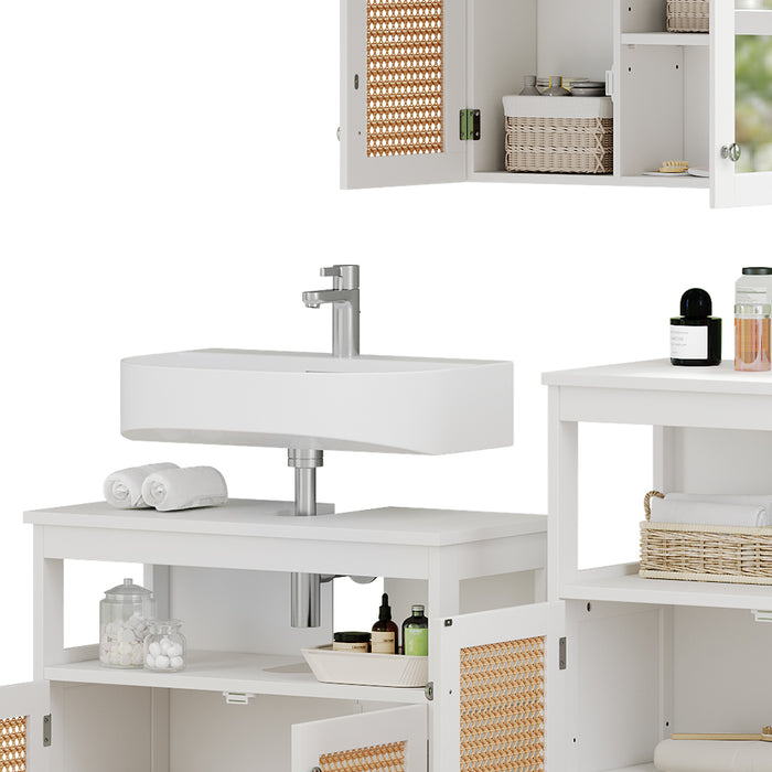 Vicco Set di mobili da bagno Bianco 3 parti