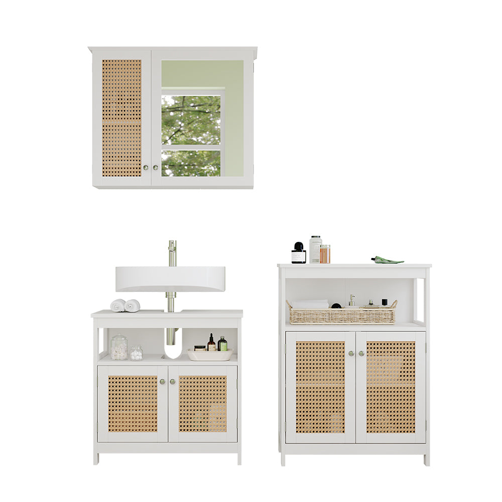 Vicco Set di mobili da bagno Bianco 3 parti