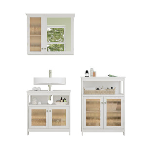 Vicco Set di mobili da bagno Bianco 3 parti